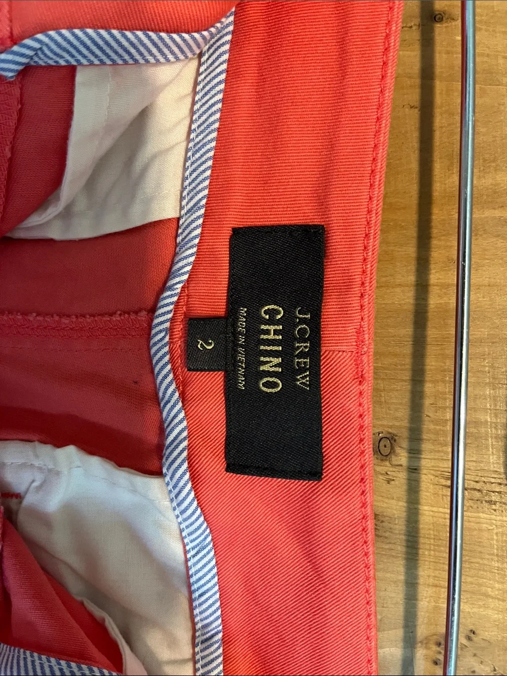 J. Crew Coral Pink Chino Shorts 5”